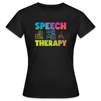 Speech Therapist Therapy Assistant - Frauen T-Shirt - Schwarz - Vorne - AI Model Female 172 dark (172cm)