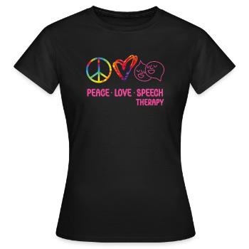 Speech Therapist Therapy Assistant - Frauen T-Shirt - Schwarz - Vorne - AI Model Female 172 dark (172cm)