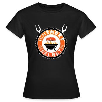 Smoken - Frauen T-Shirt - Schwarz - Vorne - AI Model Female 172 dark (172cm)