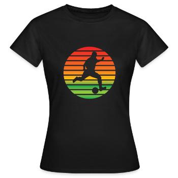 Fußballmannschaft Fußballspieler Fußballdesign - Frauen T-Shirt - Schwarz - Vorne - AI Model Female 172 dark (172cm)