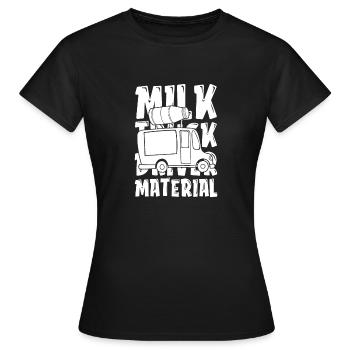 Cow Milk Milk Wagon - Women's T-Shirt - black - Front - AI Model Female 172 dark (172cm)