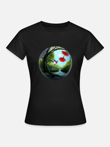 Spherische Kugel - Frauen T-Shirt - Schwarz