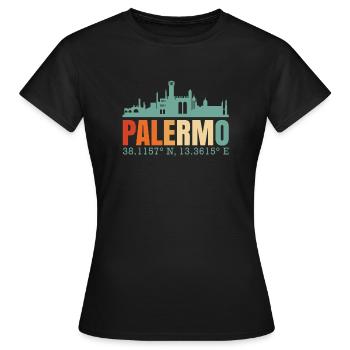 Palermo - Frauen T-Shirt - Schwarz - Vorne - AI Model Female 172 dark (172cm)