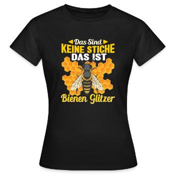 Imker sind keine Stiche das ist Bienen Glitzer - Frauen T-Shirt - Schwarz - Vorne - AI Model Female 172 dark (172cm)