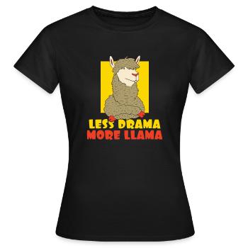 Lama Geschenk Lama Liebhaber Geschenk - Frauen T-Shirt - Schwarz - Vorne - AI Model Female 172 dark (172cm)