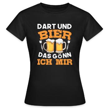 Dart und Bier das Gönn Ich Mir - Darter - Frauen T-Shirt - Schwarz - Vorne - AI Model Female 172 dark (172cm)