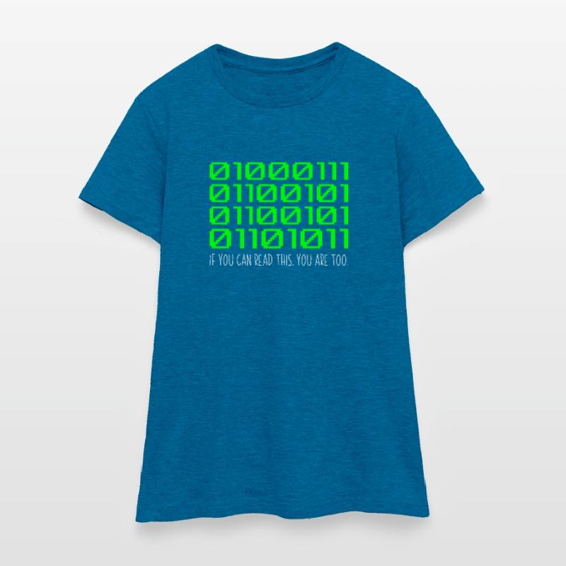 Funny Computer Binary Code Programmer Developer Women's T-Shirt