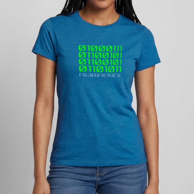 Funny Computer Binary Code Programmer Developer Women's T-Shirt