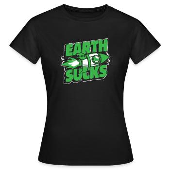 Espace Espace Terre Colonisation de l’espace - T-shirt Femme - noir - Devant - AI Model Female 172 dark (172cm)