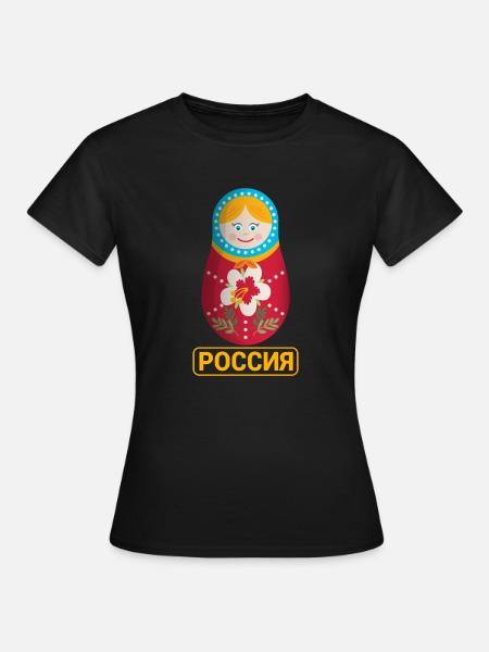 Matryoschka Krasavica Babuschka Russland - Frauen T-Shirt - Schwarz