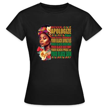 BLM African Pride to Commemorate Black History Mon - Women's T-Shirt - black - Front - AI Model Female 172 dark (172cm)