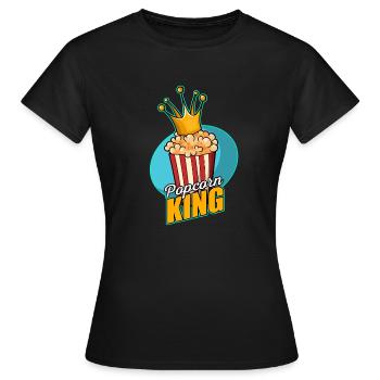 Popcorn King - T-shirt Femme - noir - Devant - AI Model Female 172 dark (172cm)