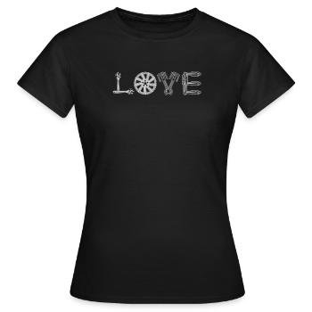 LOVE Tuning PS-Liebhaber Autoschrauber - Frauen T-Shirt - Schwarz - Vorne - AI Model Female 172 dark (172cm)