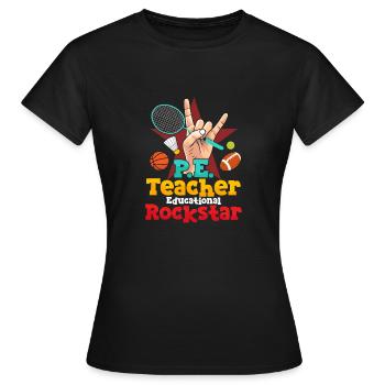 École d’éducation physique éducative de l’enseignement de l’éducation physique de l’éducation physique de l - T-shirt Femme - noir - Devant - AI Model Female 172 dark (172cm)