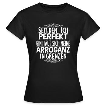 Drôle de bureau disant collègue vaniteux - T-shirt Femme - noir - Devant - AI Model Female 172 dark (172cm)
