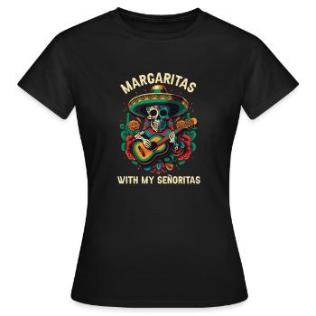 Margaritas avec mes señoritas Margarita buveur Alc - T-shirt Femme - noir - Devant - AI Model Female 172 dark (172cm)