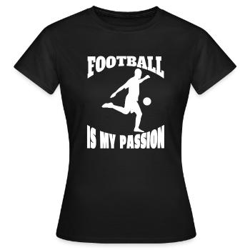 Fußballdesign Fußballmannschaft Fußballspieler - Frauen T-Shirt - Schwarz - Vorne - AI Model Female 172 dark (172cm)