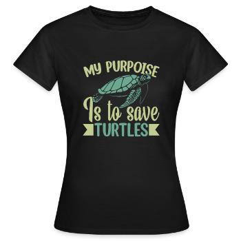 Tortues Tortues marines - T-shirt Femme - noir - Devant - AI Model Female 172 dark (172cm)