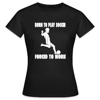 Fußballmannschaft Fußballspieler Fußballdesign - Frauen T-Shirt - Schwarz - Vorne - AI Model Female 172 dark (172cm)
