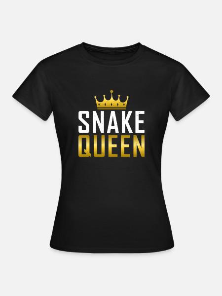 Schlange Geschenk Schlangenliebhaber - Frauen T-Shirt - Schwarz