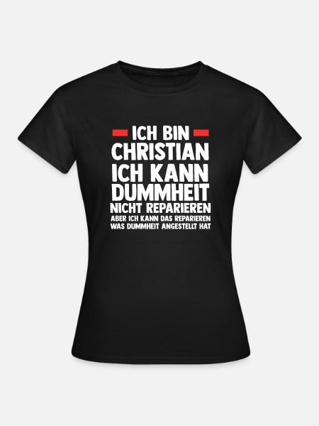 Christian - Frauen T-Shirt - Schwarz