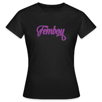 Femboy Cross Dressing - Frauen T-Shirt - Schwarz - Vorne - AI Model Female 172 dark (172cm)