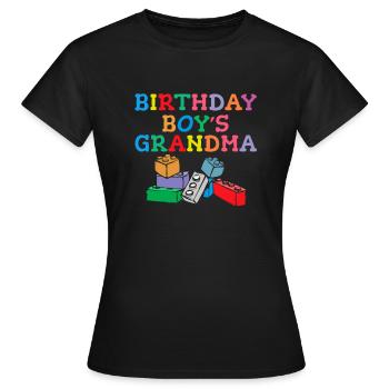 Birthday Kids Grandma Building Blocks - Women's T-Shirt - black - Front - AI Model Female 172 dark (172cm)