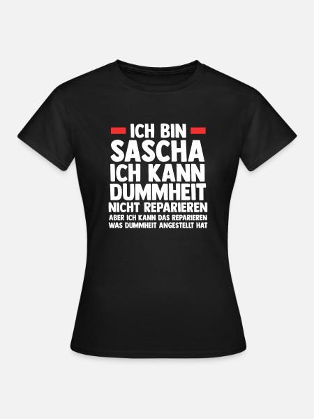 Sascha - Frauen T-Shirt - Schwarz