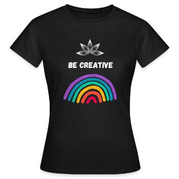 Soyez créatif - T-shirt Femme - noir - Devant - AI Model Female 172 dark (172cm)