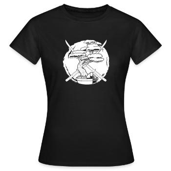 Bonsaï Katana - T-shirt Femme - noir - Devant - AI Model Female 172 dark (172cm)