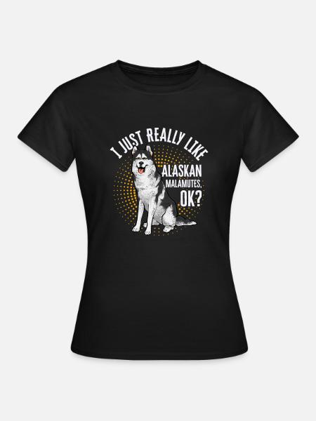 Alaskan Malamute Hund - Frauen T-Shirt - Schwarz