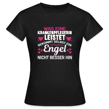 Krankenpflegerin Krankenpflege Krankenschwester - Frauen T-Shirt - Schwarz - Vorne - AI Model Female 172 dark (172cm)