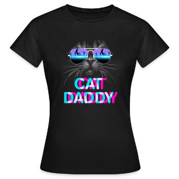 Katzenpapa - Frauen T-Shirt - Schwarz - Vorne - AI Model Female 172 dark (172cm)