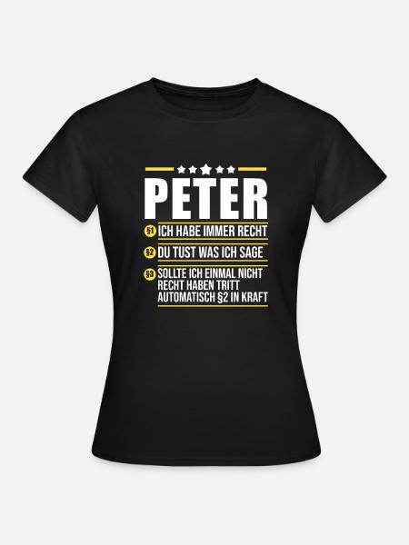 Peter - Frauen T-Shirt - Schwarz