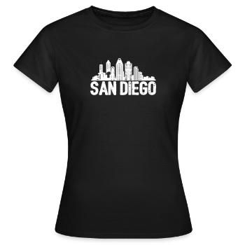 Horizon de San Diego - T-shirt Femme - noir - Devant - AI Model Female 172 dark (172cm)