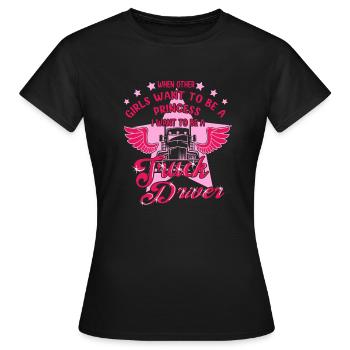 Want To Be Truck Driver For Women Trucker Gift - Frauen T-Shirt - Schwarz - Vorne - AI Model Female 172 dark (172cm)