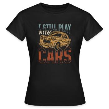 Je joue toujours avec des voitures - PS lovers - T-shirt Femme - noir - Devant - AI Model Female 172 dark (172cm)