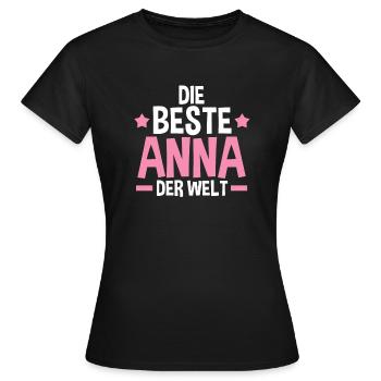 Anna - Frauen T-Shirt - Schwarz - Vorne - AI Model Female 172 dark (172cm)