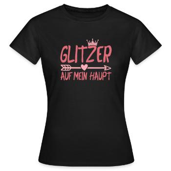 Prinzessin Funkeln - Frauen T-Shirt - Schwarz - Vorne - AI Model Female 172 dark (172cm)