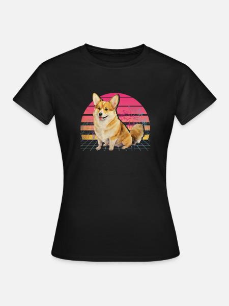 Welsh Corgi - Frauen T-Shirt - Schwarz