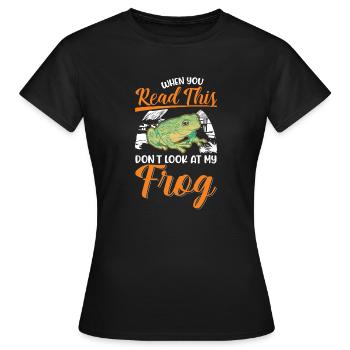 Grenouille cadeau Rainette - T-shirt Femme - noir - Devant - AI Model Female 172 dark (172cm)