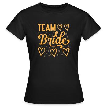Team Braut Junggesellenabschied Braut in spe Hochzeitsgeschenk - Frauen T-Shirt - Schwarz - Vorne - AI Model Female 172 dark (172cm)