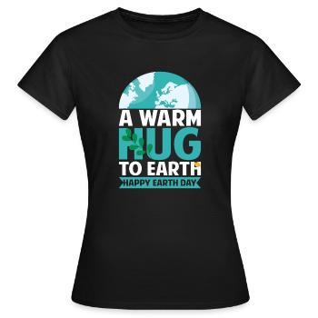 Un Câlin Chaleureux pour la Terre - T-shirt Femme - noir - Devant - AI Model Female 172 dark (172cm)