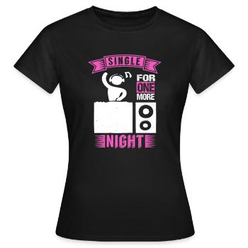 SINGLE POUR UNE NUIT DE PLUS 2 - T-shirt Femme - noir - Devant - AI Model Female 172 dark (172cm)