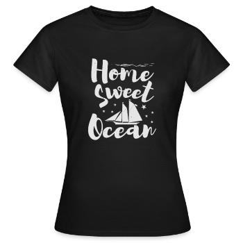 ACCUEIL SWEET OCEAN 2 - T-shirt Femme - noir - Devant - AI Model Female 172 dark (172cm)