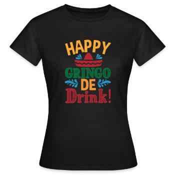 JOYEUX GRINGO DE DRINK - T-shirt Femme - noir - Devant - AI Model Female 172 dark (172cm)