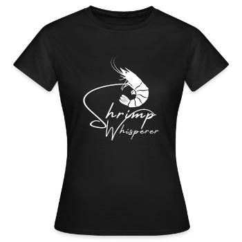 Shrimp Whisperer - Angelliebhaber - Frauen T-Shirt - Schwarz - Vorne - AI Model Female 172 dark (172cm)