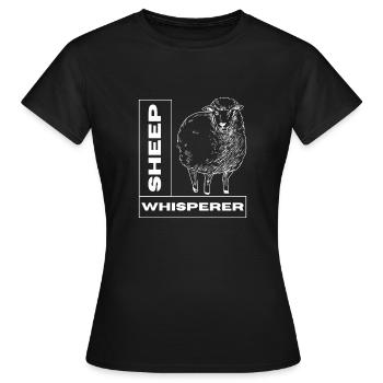 Schafflüsterer - Tierliebhaber - Frauen T-Shirt - Schwarz - Vorne - AI Model Female 172 dark (172cm)