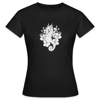 Gothic Seahorses - Women's T-Shirt - black - Front - AI Model Female 172 dark (172cm)
