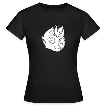 Furry Fandom Fursuits Fox - Women's T-Shirt - black - Front - AI Model Female 172 dark (172cm)